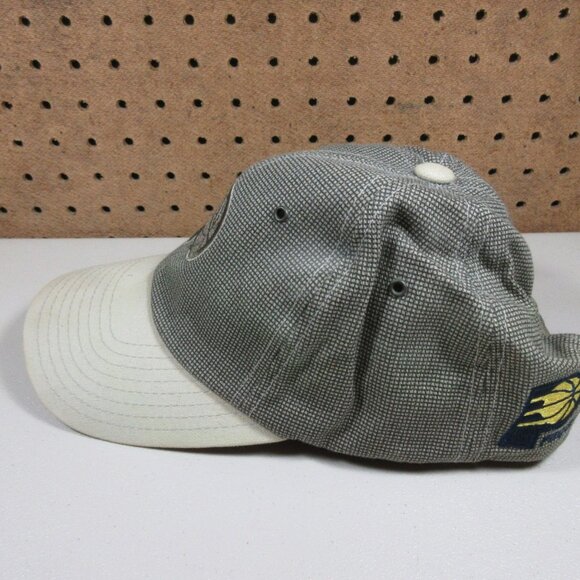 Vintage ANNCO mens brown an khaki Indianpolis Pacers NBA strapback hat OS - Picture 3 of 8
